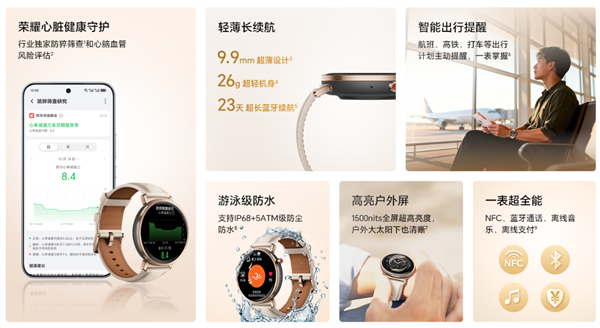 699元！荣耀手表GS 5发布：23天超长续航、行业独家防猝筛查